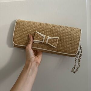 Great condition straw clutch never used